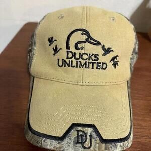 Tan and Camouflage Hat